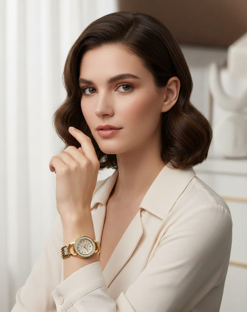 Anti-Tarnish Gold-Toned Bracelet Watch