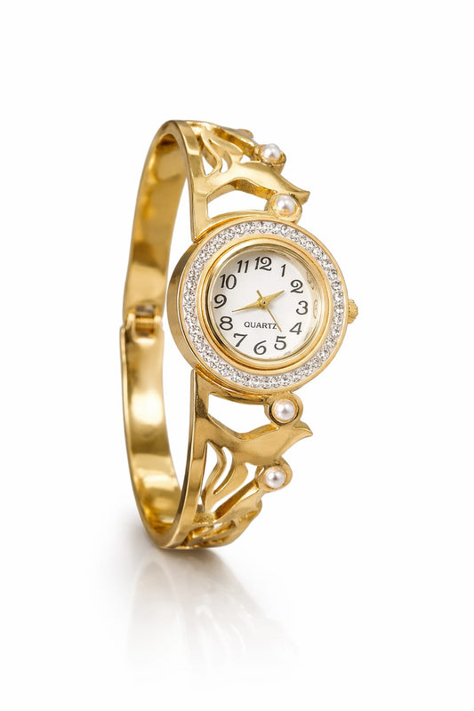 Pearlora Anti-Tarnish Adjustable Bracelet Watch