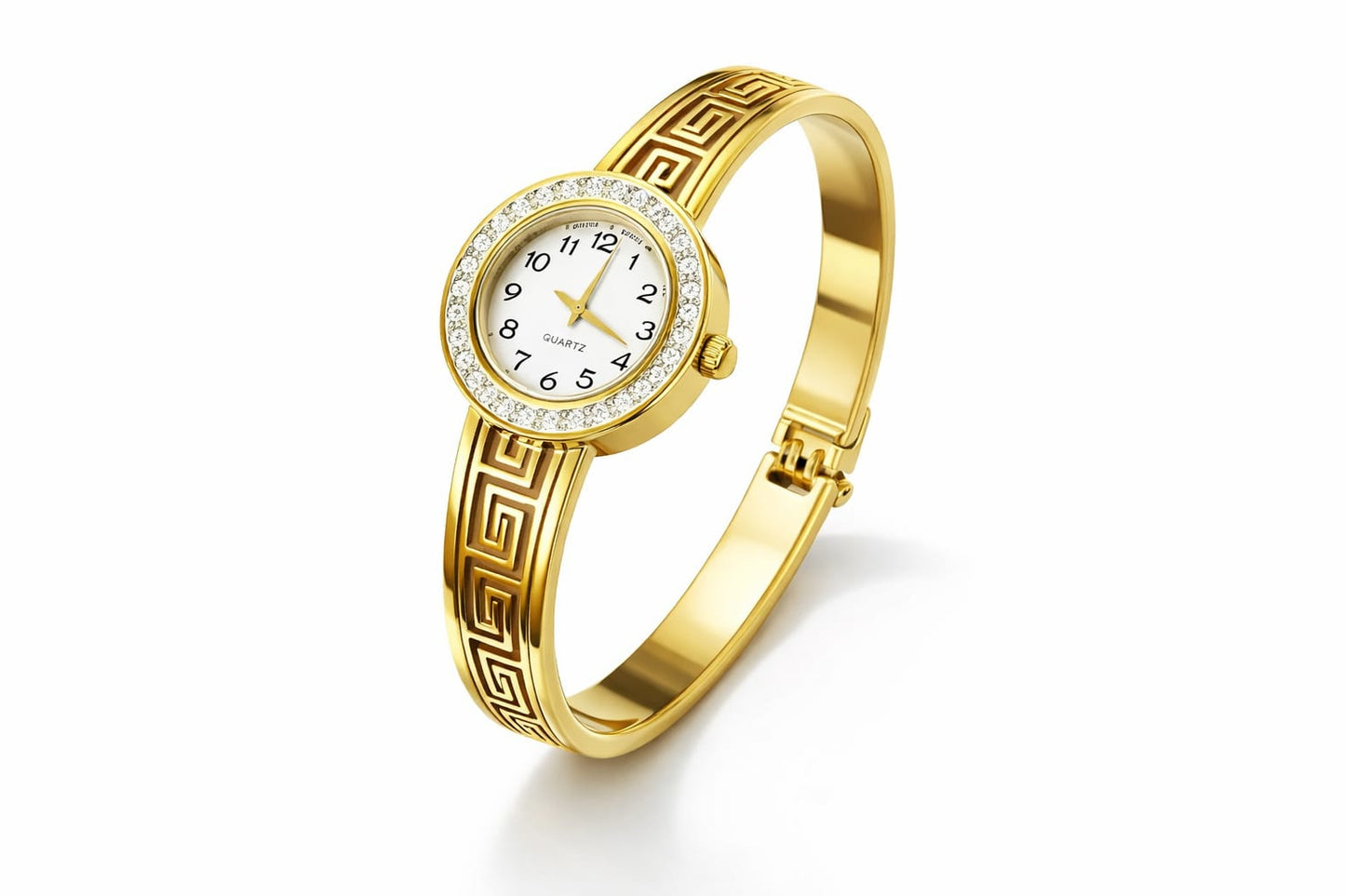 Greek Pattern Anti-Tarnish Adjustable Watch Bracelet