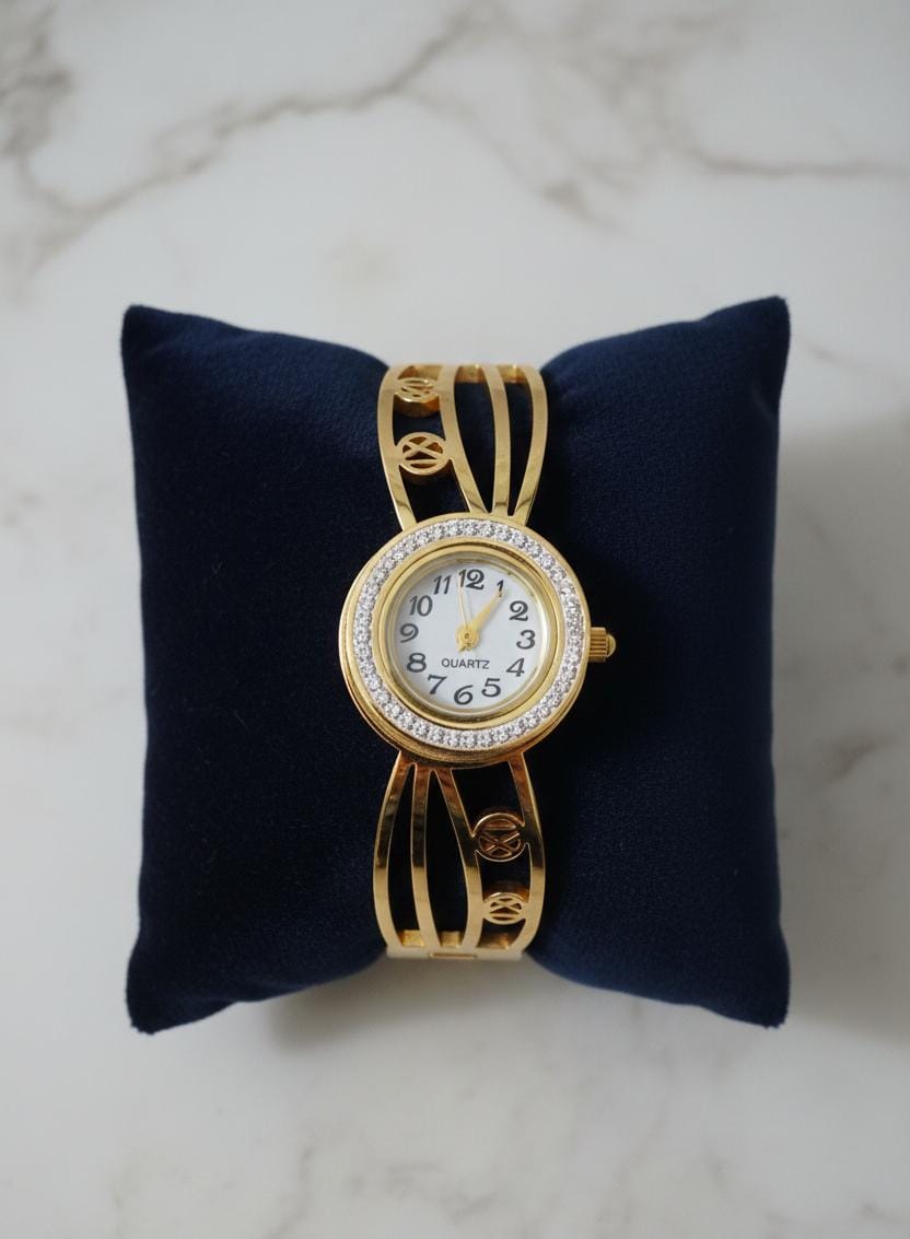 Radiant Gold Anti-Tarnish Openable Watch Bracelet