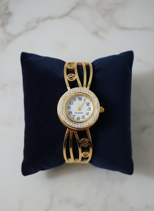 Radiant Gold Anti-Tarnish Openable Watch Bracelet