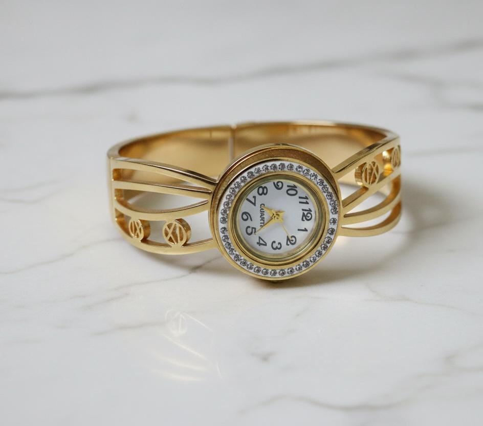 Radiant Gold Anti-Tarnish Openable Watch Bracelet