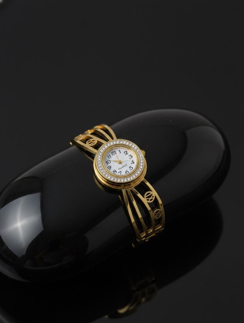 Radiant Gold Anti-Tarnish Openable Watch Bracelet