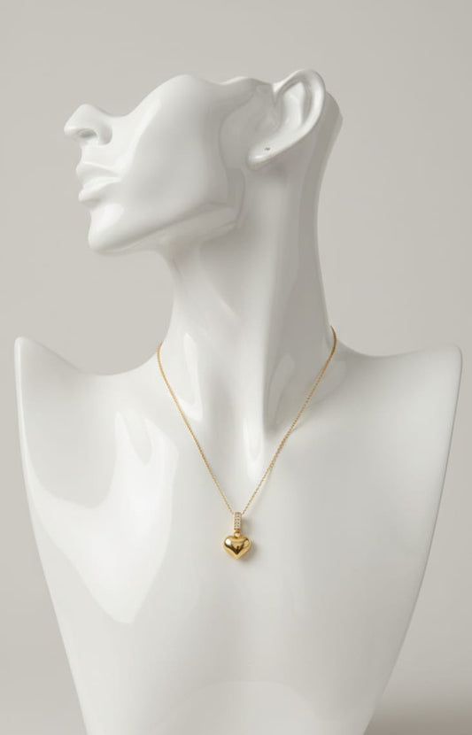 Golden Heart Pendant Necklace