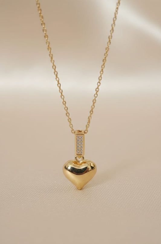 Golden Heart Pendant Necklace
