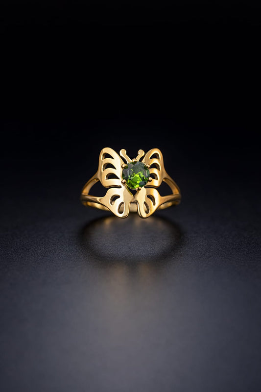Emerald Bloom Statement Ring
