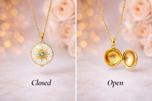 Celestial Sun Openable Pendant Necklace