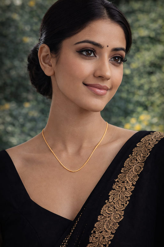 Minimal Gold Plated Sleek Chain Neckchain for Women