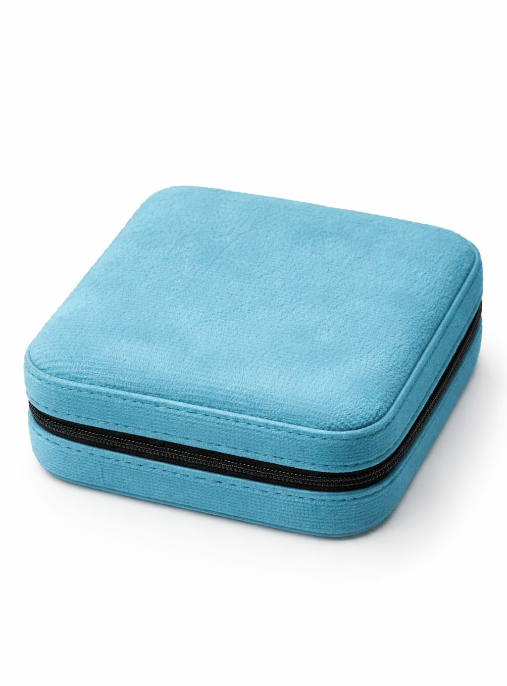 Premium Zip Travel Jewellery Organizer Box – Multi-Compartment Storage Case for Rings, Earrings & Necklaces (Teal)