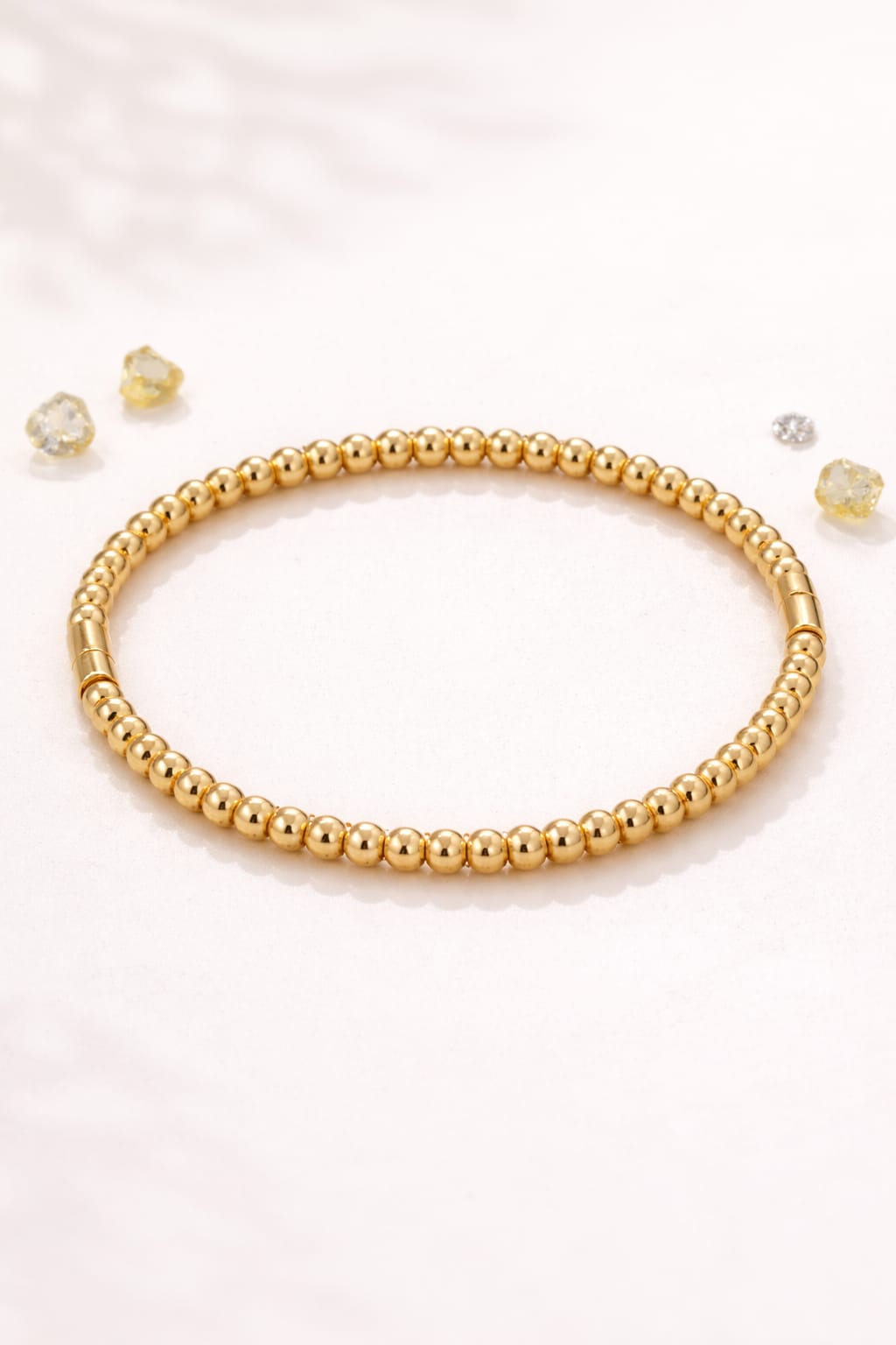 Gold Beaded Openable Bracelet for Women | Anti-Tarnish Minimal Ball Kada