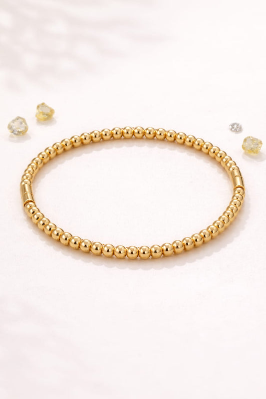 Gold Beaded Openable Bracelet for Women | Anti-Tarnish Minimal Ball Kada