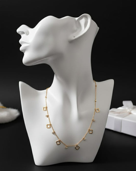 Elara Delicate Charm Anti-Tarnish Gold Necklace