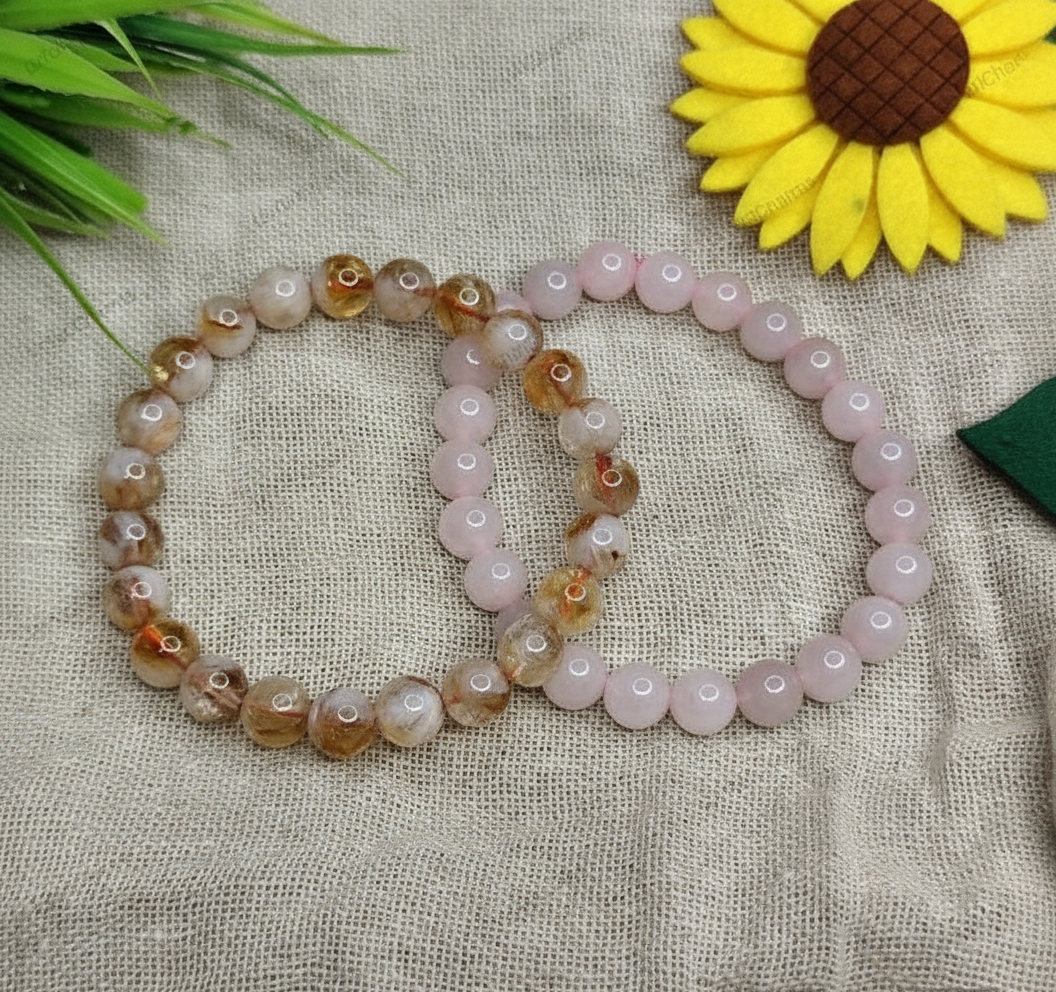 Twin Flame Combo - Citrine & Rose Quartz