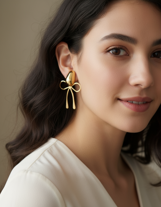 The Golden Bow Earrings